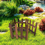 Decorative wooden garden fence for flower beds and outdoor areas