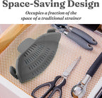 Silicone sieve with clip – Heat-resistant draining container for food