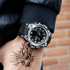 Sporty Dual-Display Mode Multifunctional Waterproof Luminous Men's Wristwatch