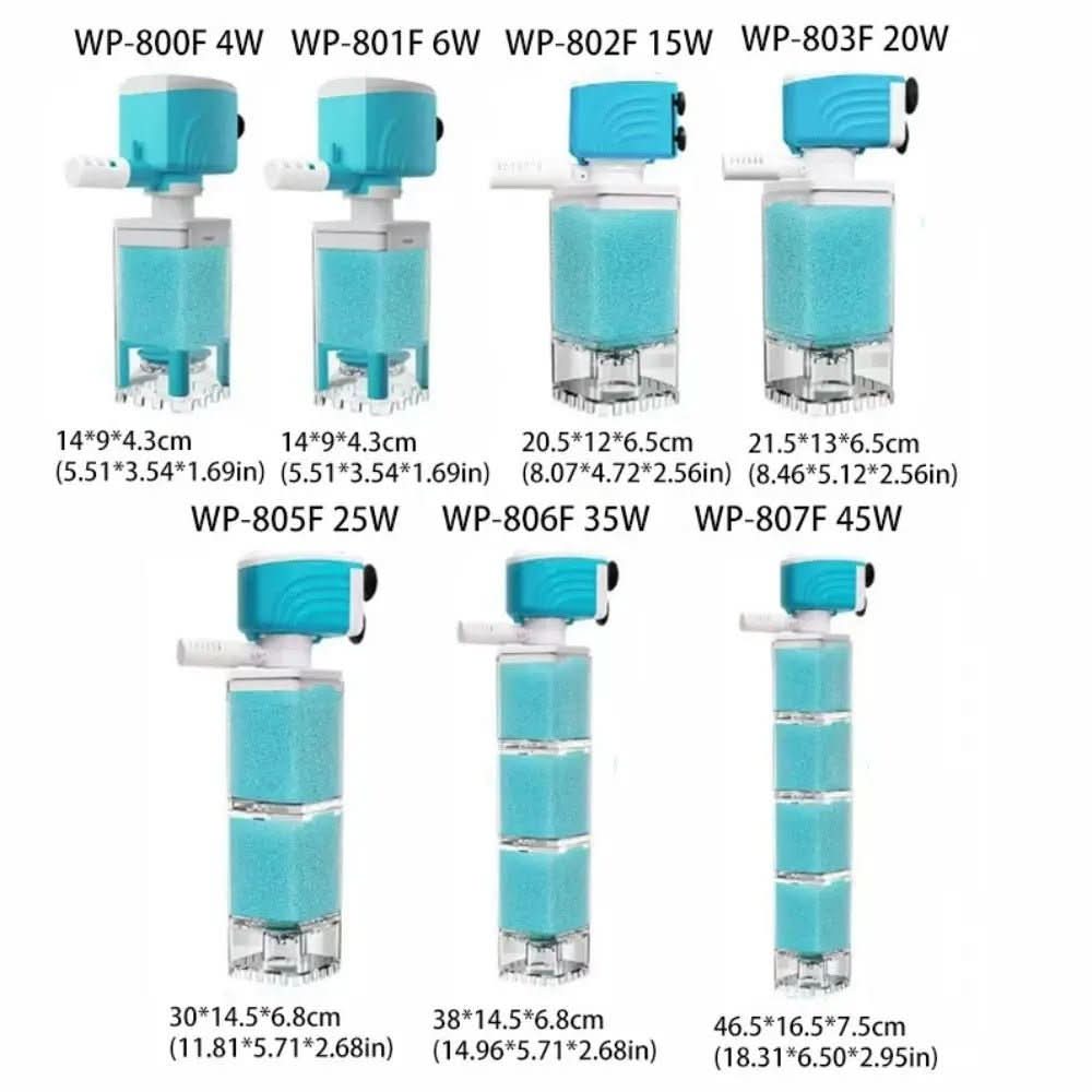 5-in-1 aquarium filter system for crystal clear water