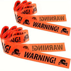 Halloween Warning Tape Plastic Skull Banner
