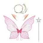 Girls Magical Halloween Fairy Costume Set | Wings Wand Ears