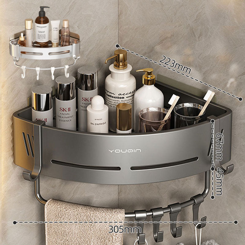 EasyCorner Aluminum Shelf – Self-Adhesive Bathroom Corner Storage without Drilling