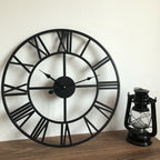 Roman Letters Large Silent Wall Clock 16 Inch Iron