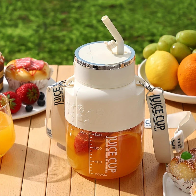 2in1 Bottle Mixer with Straw 800ml - Perfect for On the Go!