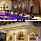 Modern creative 3D colorful firework glass 1-light dome pendant lamp