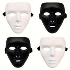 Men's Full Face Plastic Halloween Mask | Anonymous Cosplay