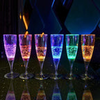 GlowSip - LED-lit wine glass set (6 pieces)