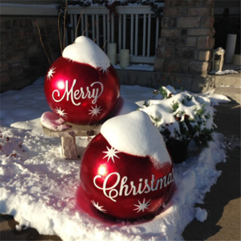 Inflatable Christmas Ball Outdoor Decoration 60cm – Weather Resistant PVC Christmas Decoration