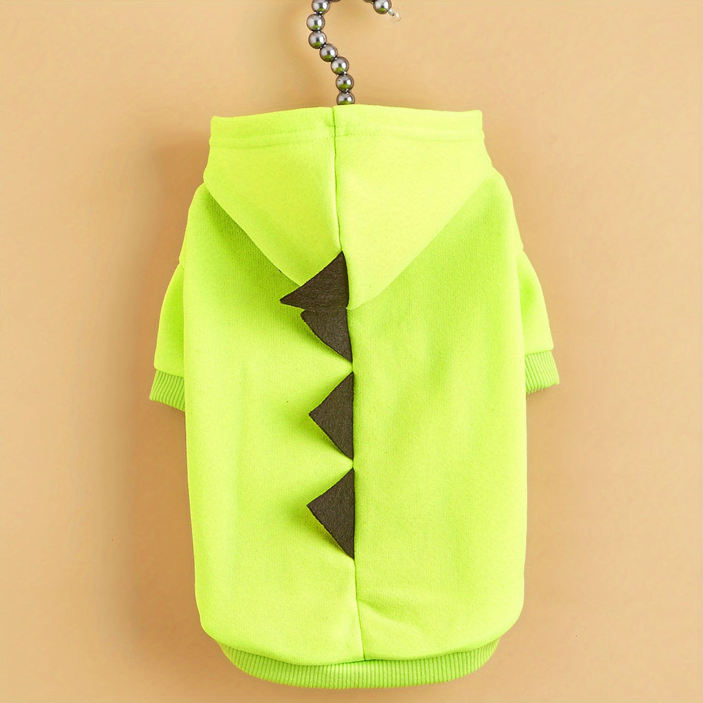 Dog Halloween Costume Fleece Dinosaur Hoodie | Pet Outfit Warm