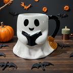 Halloween Ghost Mug – Ceramic Mug with Laughing Ghost Design