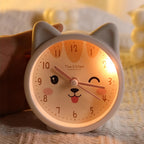 Children's Alarm Clock with Night Light – Quiet, Rabbit Pattern & Compact Design
