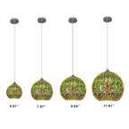 Modern creative 3D colorful firework glass 1-light dome pendant lamp