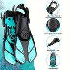 Snorkel fins SeaVana Glide | Adjustable & Short | Open Heel | For Travel & Leisure | Unisex