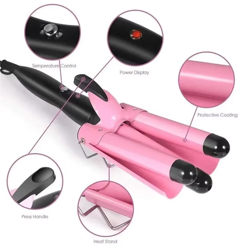 Ceramic Triple Barrel Wave Styler for Perfect Curls