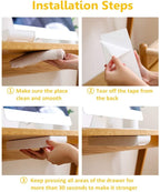 Invisible drawer under the desk – Slim, hidden storage for workspace organization