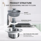 Kitchen Sink Drain Strainer and Stopper with 304 Stainless Steel Basket