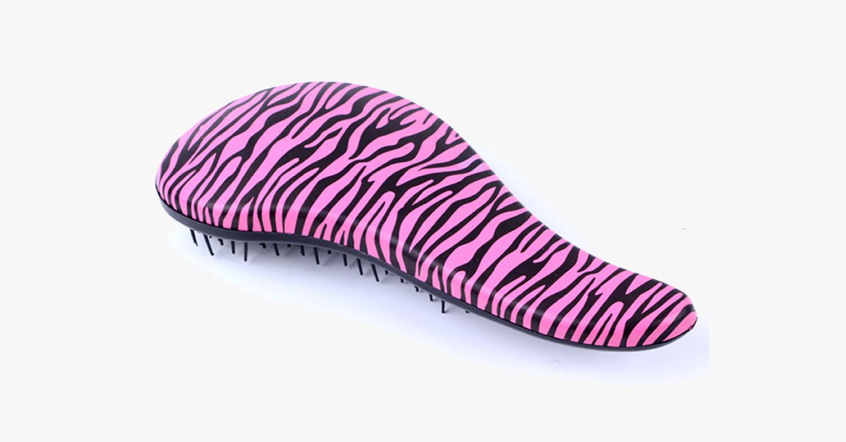 Zebra and Cheetah Pattern Hair Brush – Detangle the Knots