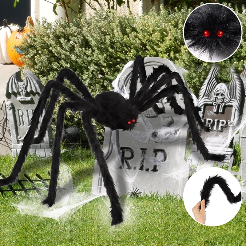 Halloween Spider Decorations, stretchable spider web