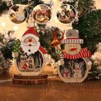 LED Christmas Wooden Ornaments Lighting
