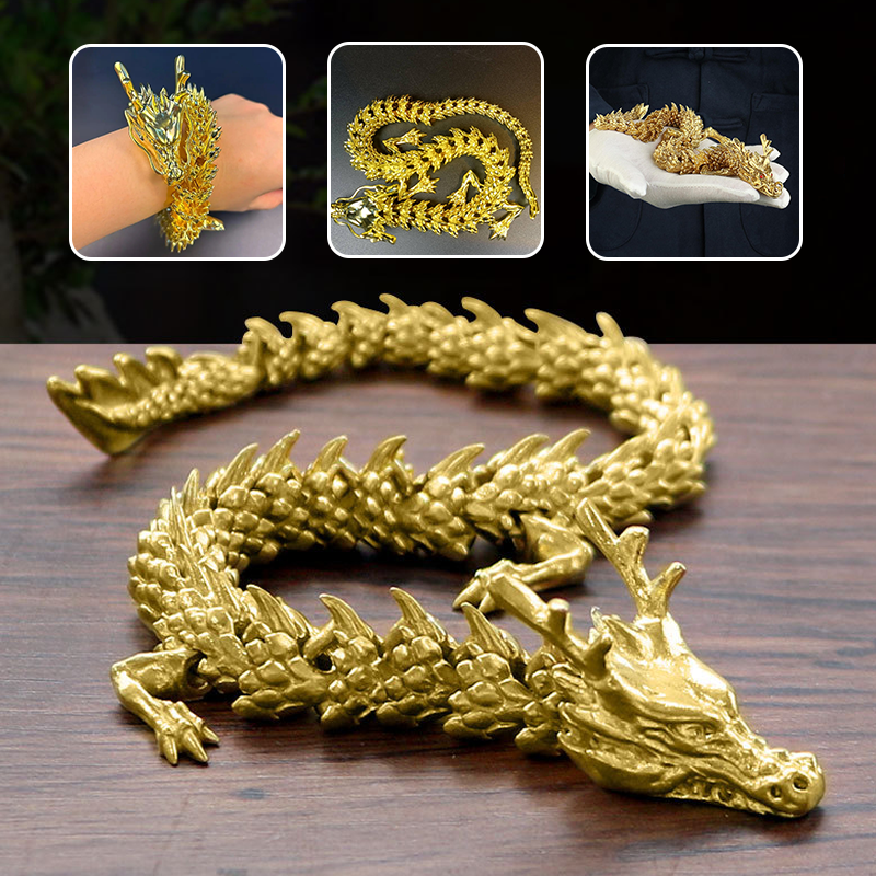 Golden Dragon with movable joints
