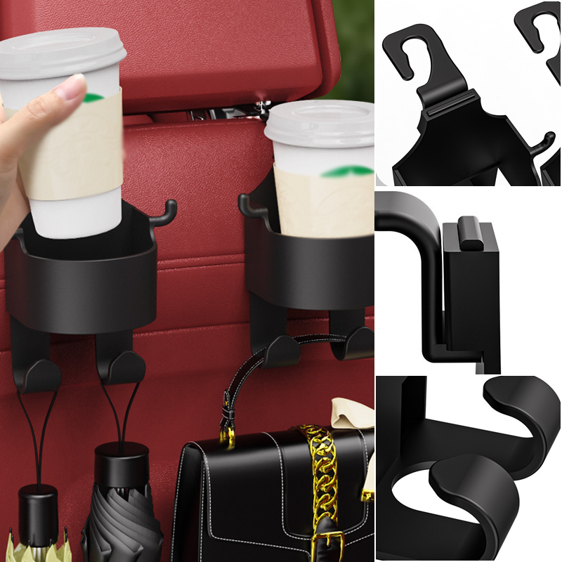 Multifunctional hook for the car seat backrest