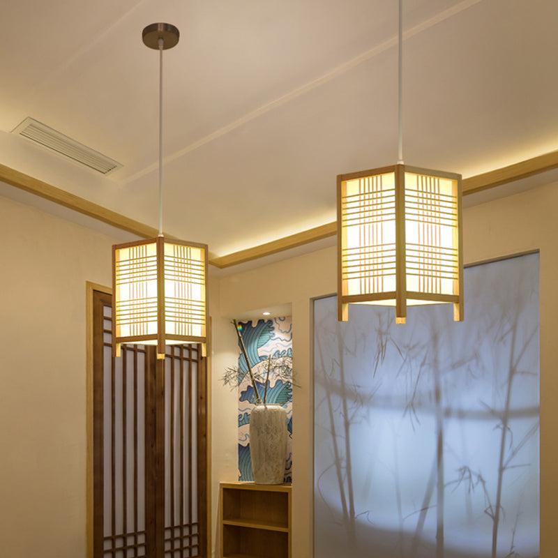 Traditional Japanese Lantern Made of Wood