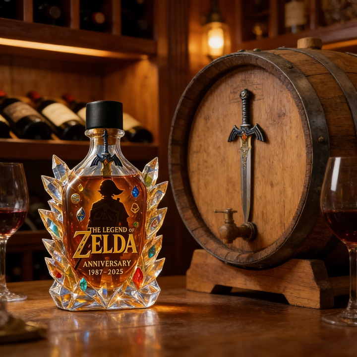 The Dazzling Legend Of Zelda 38th Anniversary 1987-2025 Whisky Bottle - A Masterpiece in Crystal & Spirit