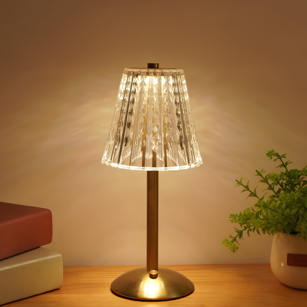 Golden Crystal Table Lamp
