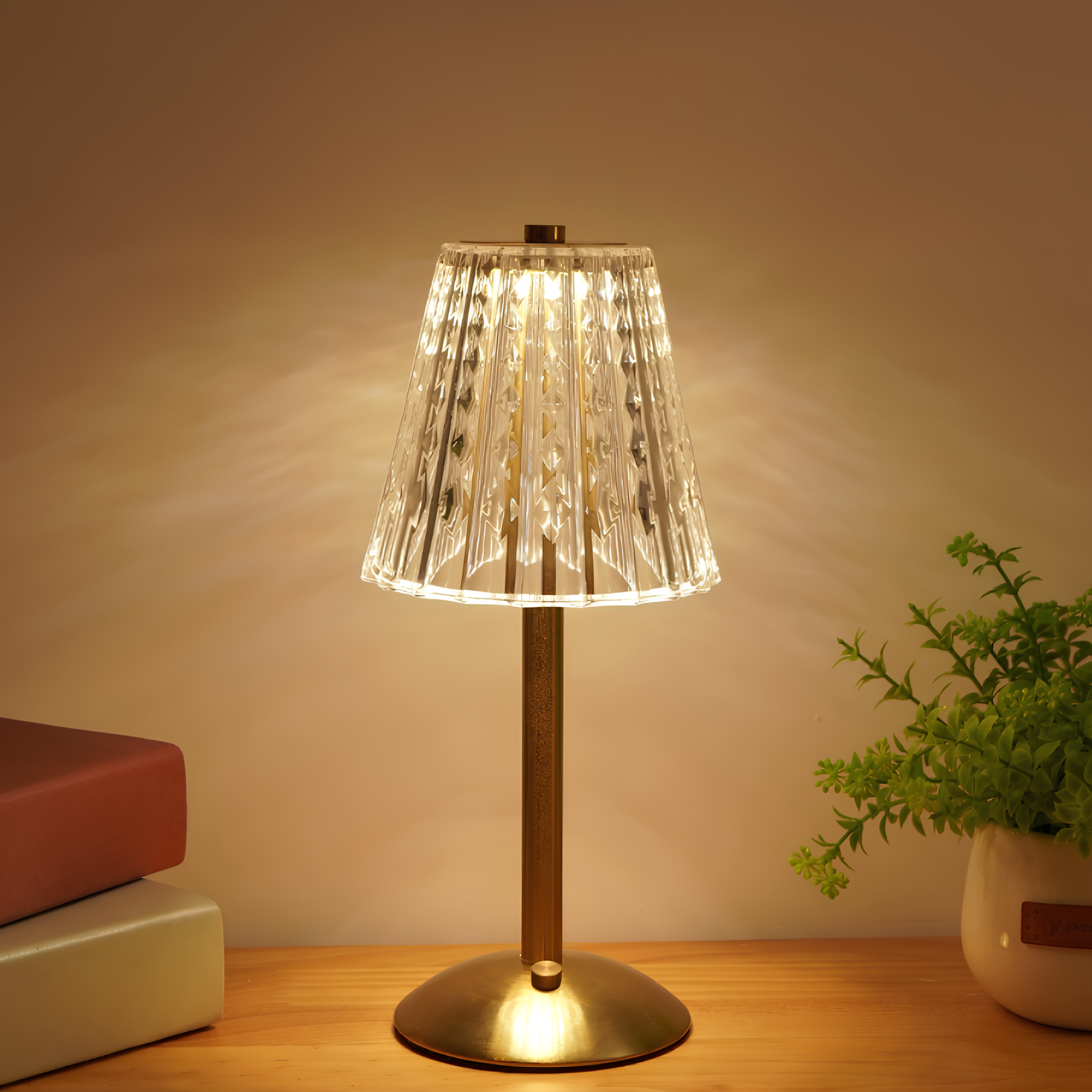 Golden Crystal Table Lamp