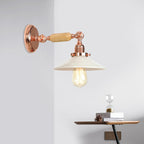 Rose Gold A Light Wall Lamp Industrial Opal Glass Cone Shade Lighting Fixture