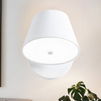 Pink/Yellow/Black Cone Wall Lamp Macaron 1 Light Metal Wall Light in White/Warm Light
