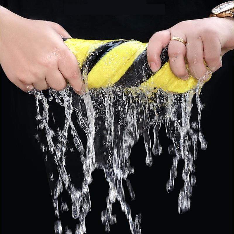 Double-sided absorbent microfiber towel