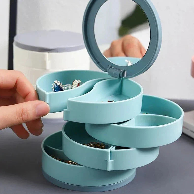 Multi-Layer Rotating Jewelry Organizer Storage