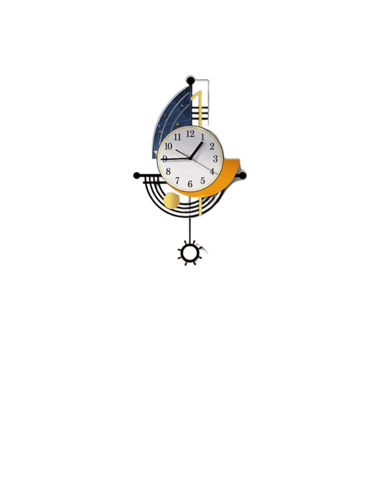 Decorative Wall Clock Navigation Sailboat Creative Design Clock Indoor Clock Decoration Living Room Background Wall Decor