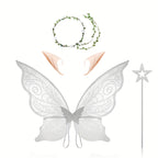 Girls Magical Halloween Fairy Costume Set | Wings Wand Ears