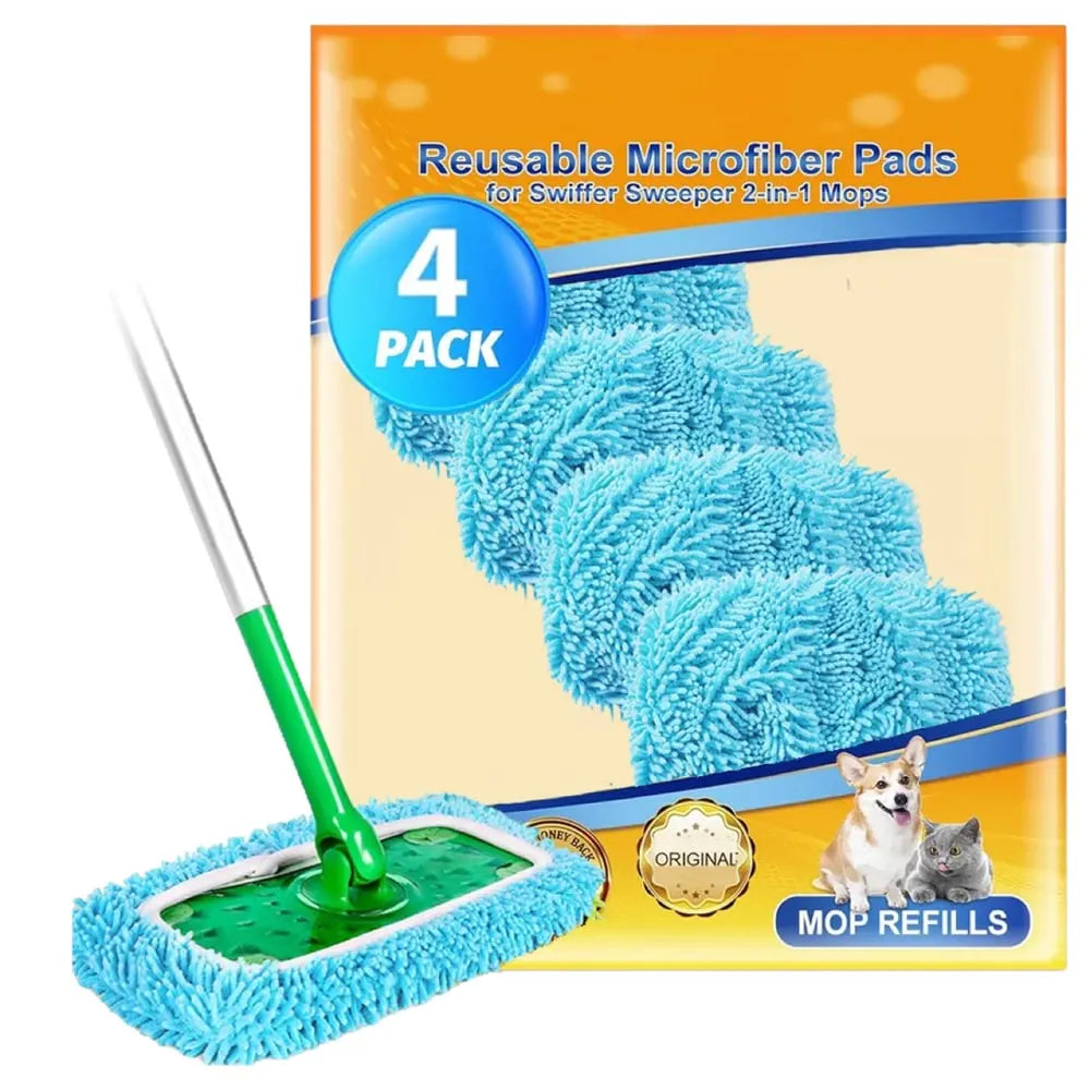 Premium Microfiber Mop Pads — Reusable, Compatible with all Flat Mops