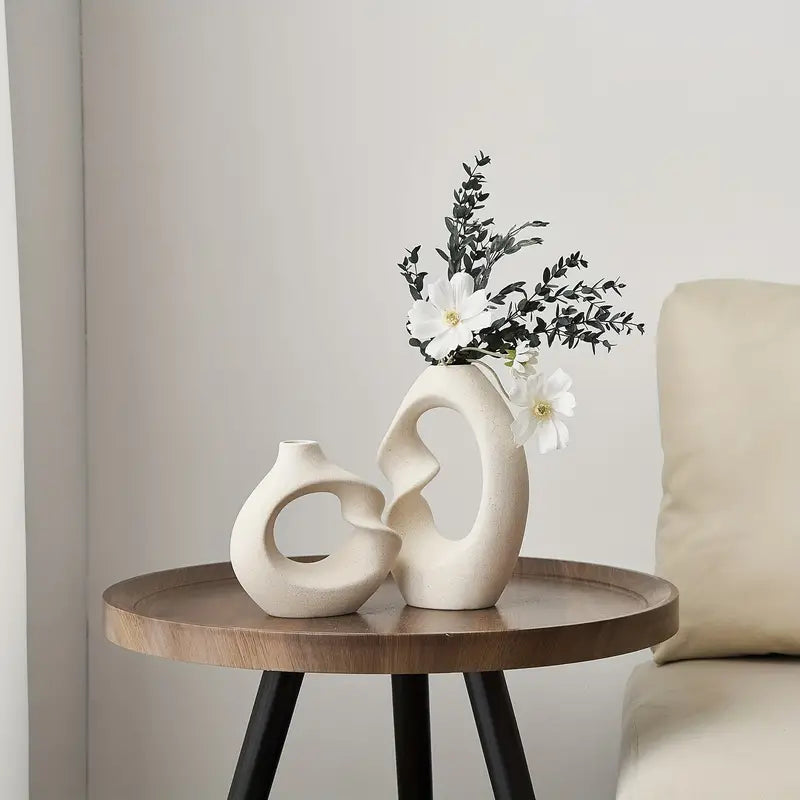 Modern Asymmetrical Sculptural Vase Set