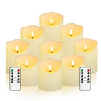 GlowLuxe Flameless LED Candles Set (9-piece) – With Remote Control and Glitter Finish