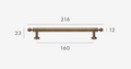 BrassElegance Solid Brass Antique T-Griff