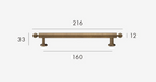 BrassElegance Solid Brass Antique T-Griff