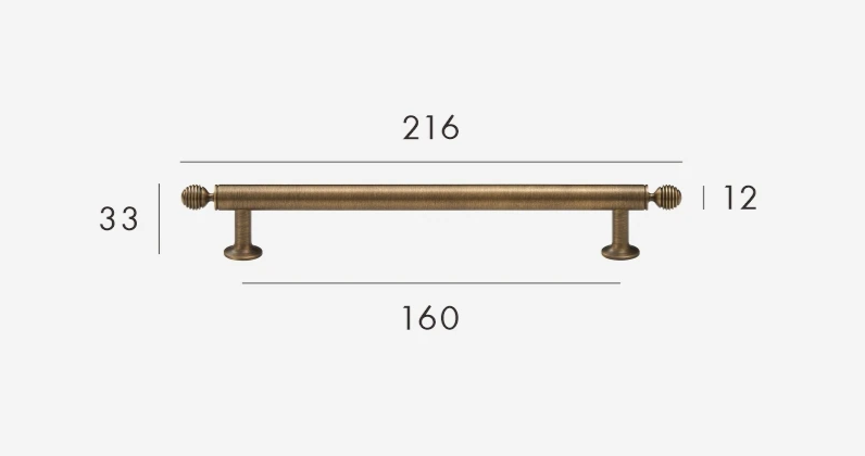 BrassElegance Solid Brass Antique T-Griff