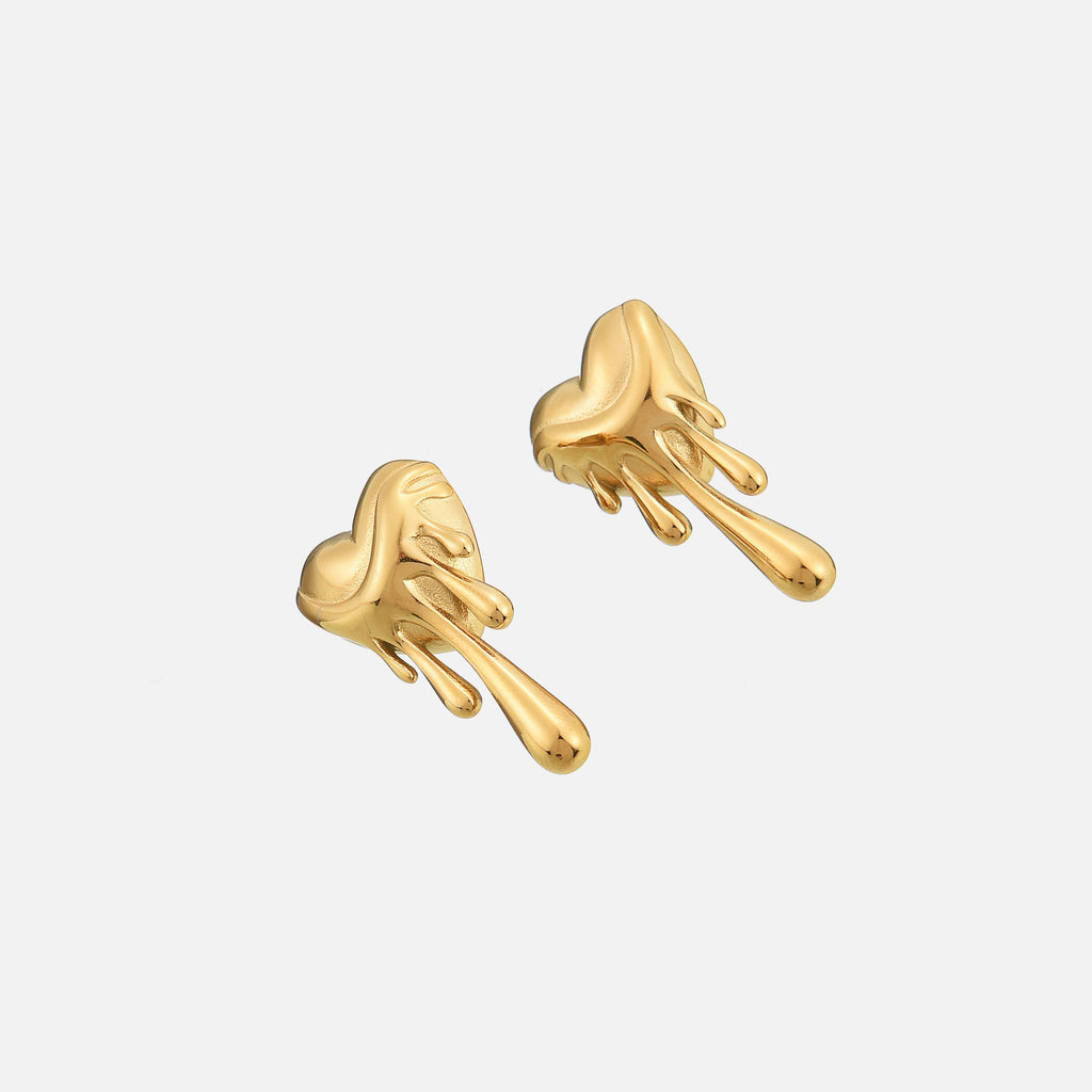 Meltdown Earrings in Gold or Silver – Hypoallergenic & Unique Design