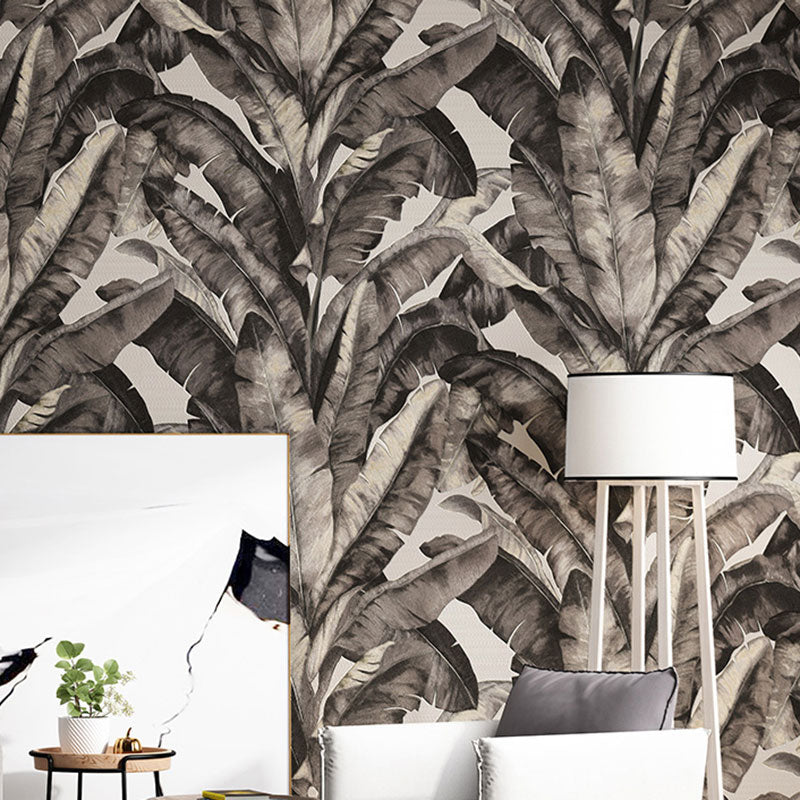 Tropical Banana Leaf Wall Covering for Accent Wall Contemporary Wallpaper, 33'