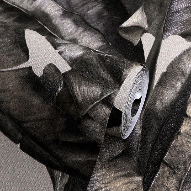 Tropical Banana Leaf Wall Covering for Accent Wall Contemporary Wallpaper, 33'