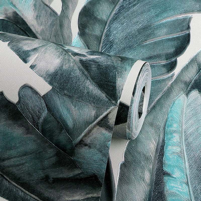 Tropical Banana Leaf Wall Covering for Accent Wall Contemporary Wallpaper, 33'