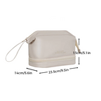 Large Travel Cosmetic Bag with Double-Layer Design