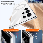 Transparent Luxury Coating Magnetic Cover for Samsung