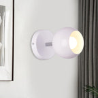 Retro Style Global Wall Lighting 1 Light Metal Wall Lamp in White for Living Room