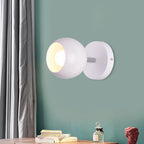 Retro Style Global Wall Lighting 1 Light Metal Wall Lamp in White for Living Room